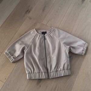 G by Giuliana Faux Leather 3/4 Sleeve Blush/Beige Jacket 
Woman’s Small